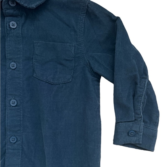 NWT ZARA Baby Olive Green Corduroy Button Up Shirt - Size 12-18 Months - Picture 3 of 5